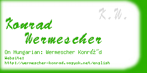 konrad wermescher business card